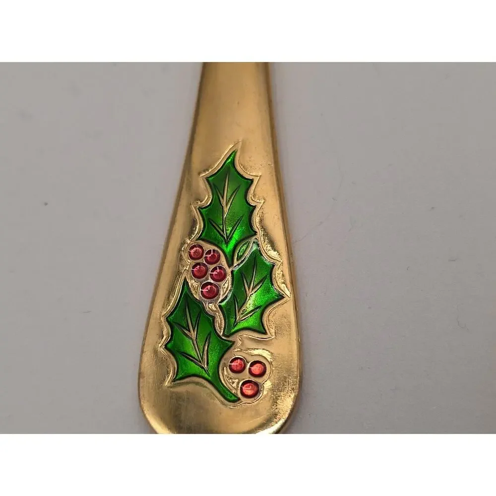 Vtg Hollyberry 4 Piece Serving Set Gold Tone No. 1006 JCPenney